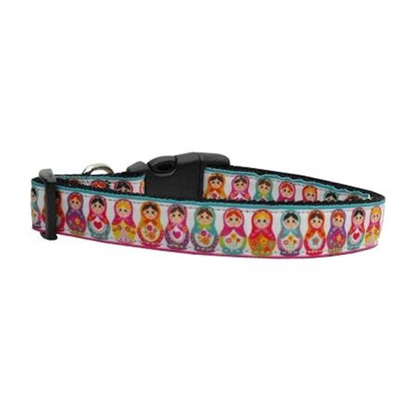 Unconditional Love Pretty Nesting Dolls Nylon Ribbon Dog Collars Large UN763629